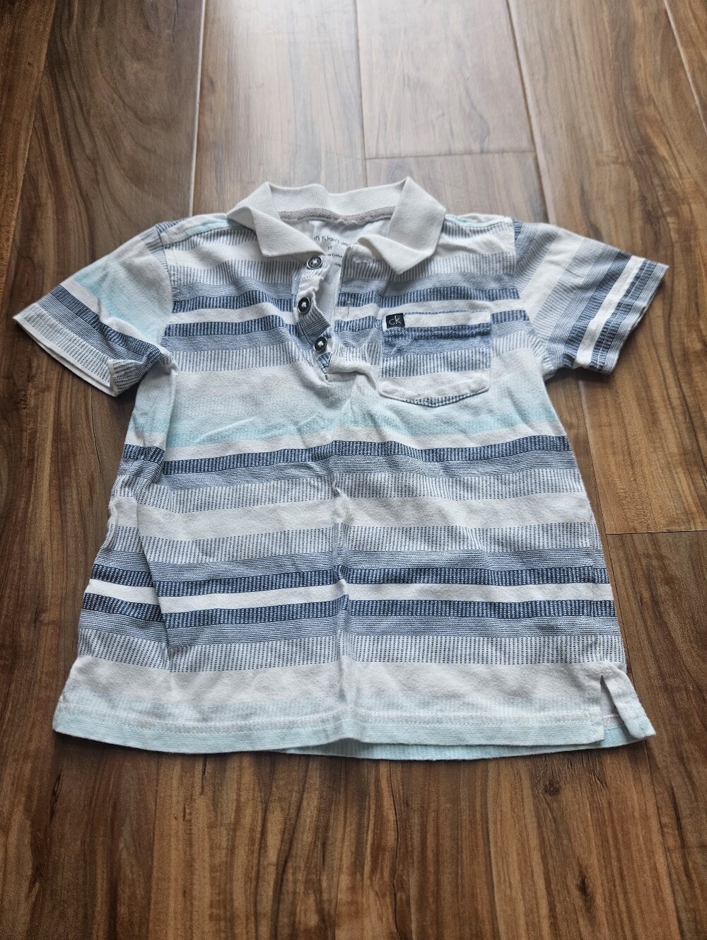 Calvin Klein Kids Polo Striped Tee 3t